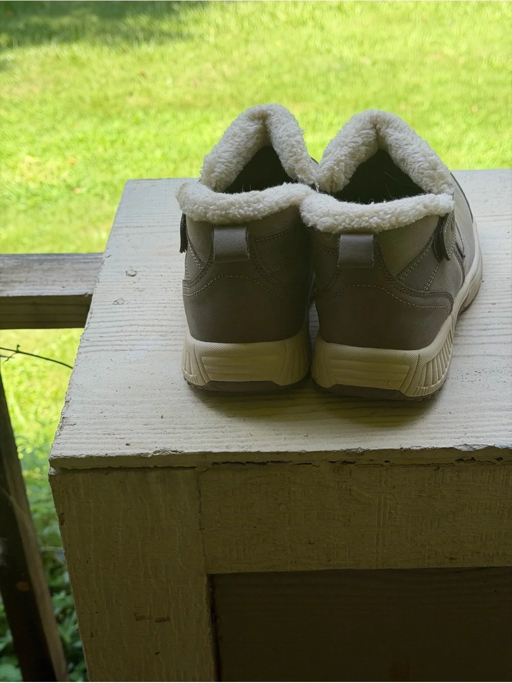 Women's Faux-Shearling Lined Ankle Booties - Taupe